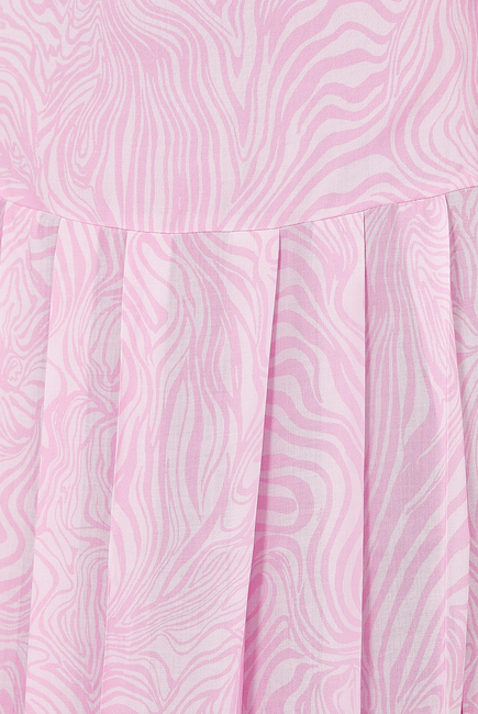 NEW Rixo Pink Izzy Pleated Marble Zebra Shirt Dress Size XS S M L