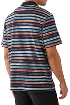 Space-Dyed Striped Cotton Polo Shirt