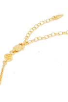 Lena Charm Choker, 18K Gold Plated Vermeil on Sterling Silver & Amazonite 