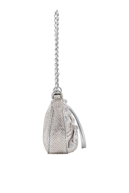 Le Cagole Mini Bag with Chains and Rhinestones