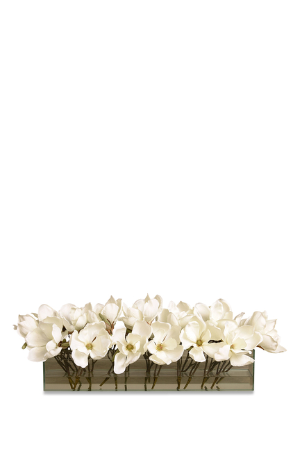 Rectangular Vase with Magnolias