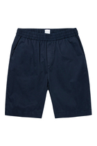 Drawstring Cotton-Linen Shorts