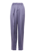 Pleated Satin Trousers