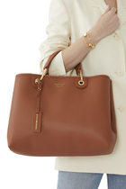 Faux Leather Shopping Bag