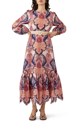 Laurel Billow Midi Dress