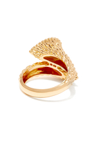 Serpent Bohème Two-Stone Ring, 18k Yellow Gold & Mother of Pearls