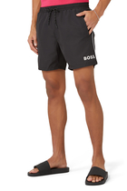 Quick-Drying Logo Swim Shorts