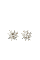 Fireworks Flower Stud Earrings, 18k White Gold & Diamonds