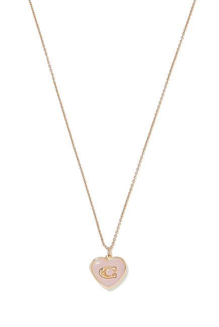 Enamel Heart Short Pendant Boxed Necklace