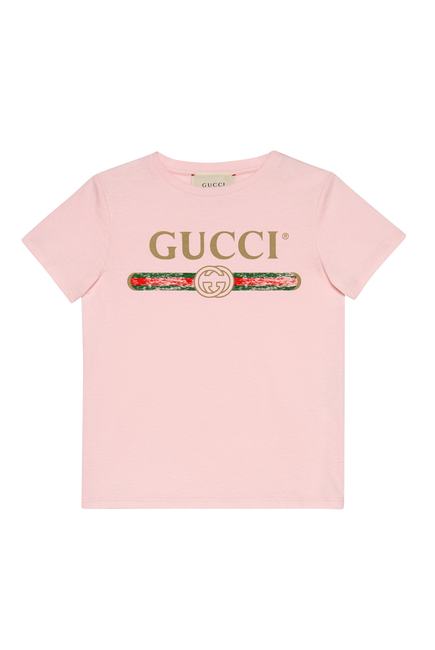 Gucci Logo Print Crewneck T-Shirt