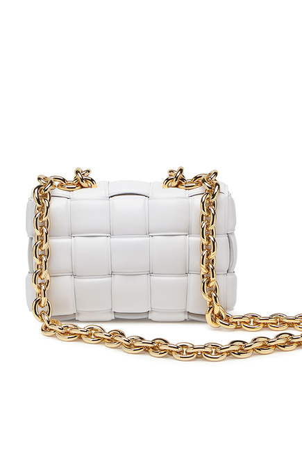 Chain Cassette Intrecciato Leather Bag