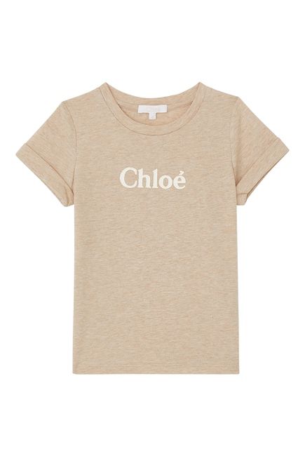 Buy Chloé Logo Embroidered T-Shirt for Girl | Bloomingdale's UAE