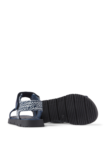 Kids Logo Print Sandals