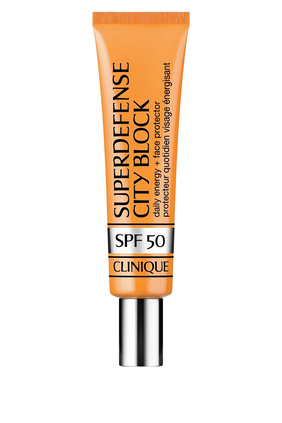 Superdefense™ City Block Broad Spectrum SPF 50 Daily Energy + Face Protector