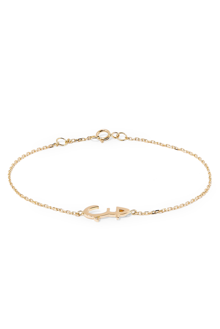 Hob Bracelet, 18k Yellow Gold & Diamonds