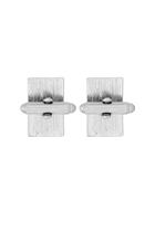 Rectangular Metal Cufflinks, Brass