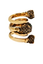Double Wrap Tiger Head Ring