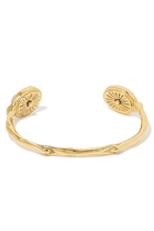 Talisman Cabochon Bracelet, 24k Gold-Plated Brass with Rock Crystal
