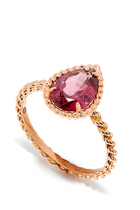 Serpent Bohème Small Ring, 18k Pink Gold & Rhodolite Garnet