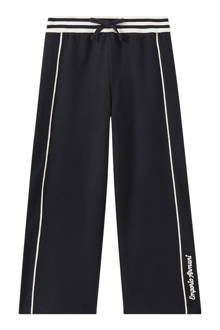 Kids Logo Piped Cotton Sweatpants