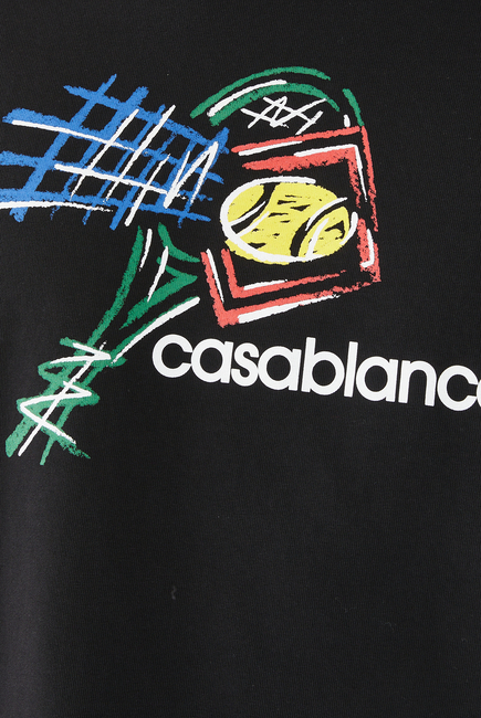 Croquis De Tennis Screen Printed T-Shirt