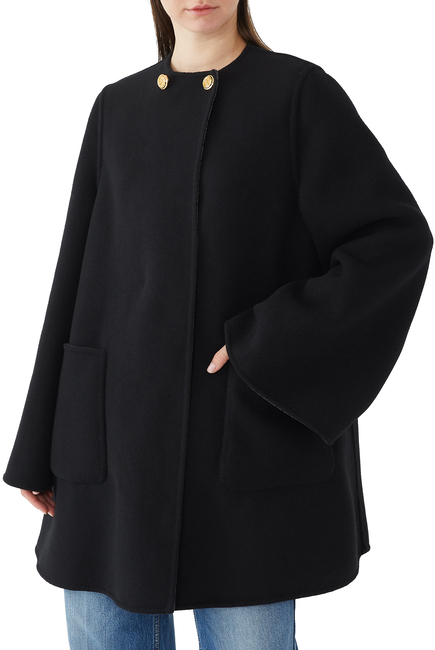 Diagonal G Wool Tweed Coat