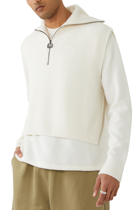2-in-1 Half-Zip Sweater and Vest