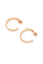 Avenues Hoop Earrings, 18k Rose Gold with Diamonds