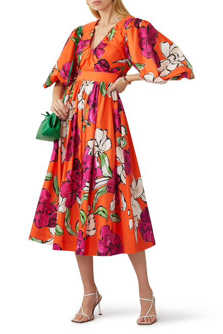Buy Aje Marlene Floral Midi Dress for Womens | Bloomingdale's UAE