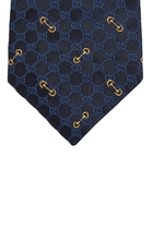 Monogram-Pattern Silk Tie