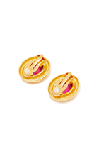 Paros 24K Gold-Plated Pink Quartz Stud Earrings
