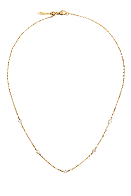 Sparkle Round Choker, 18k Yellow Gold & Diamond