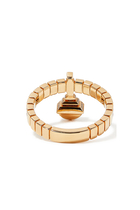 Cleo Charm Ring, 18k Rose Gold with Full Diamonds