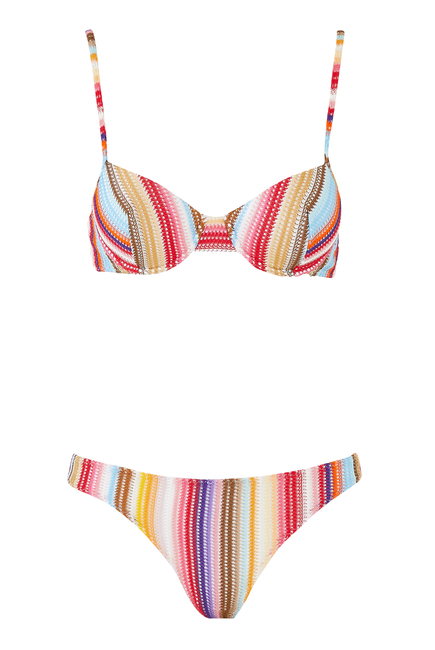 Mare Striped Balconette Bikini
