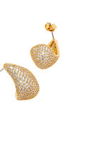 Odyssey Pavé Earrings, 14k Gold-Plated Brass, Crystals