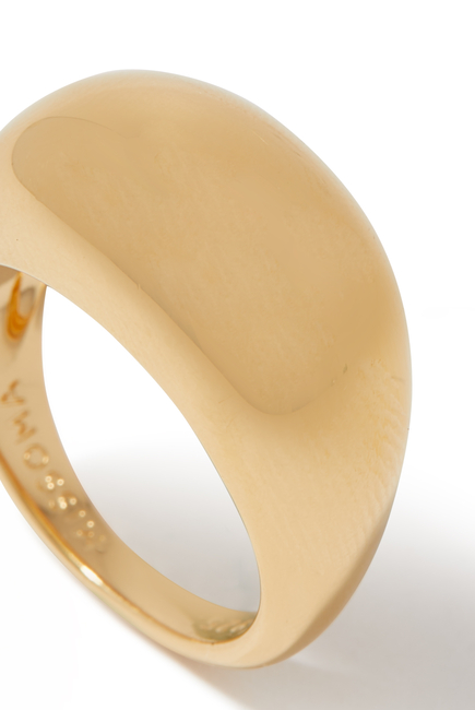 Chubby Dome Ring, 18k Gold Plated Vermeil on Sterling Silver