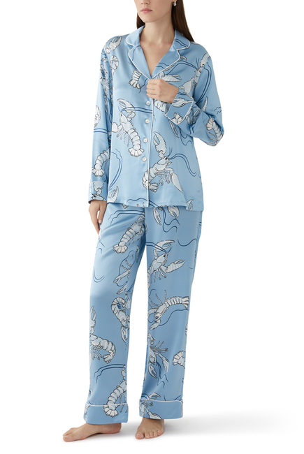 Lila Poseidon Lobster Pajama Set