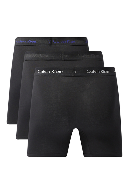 Cotton Stretch Boxer Briefs, Set of 3