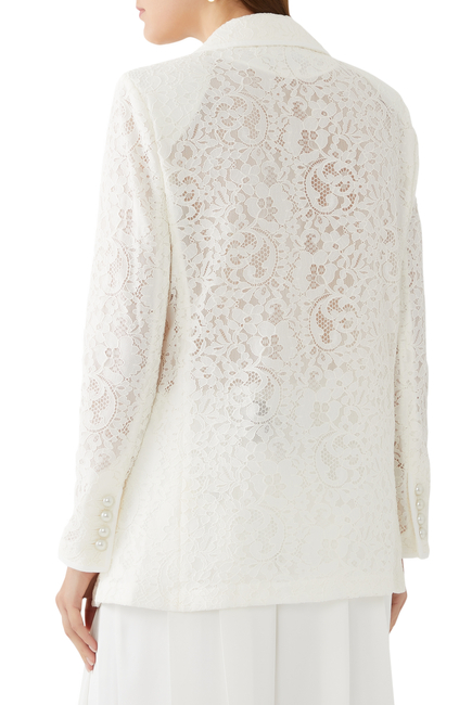 Judith Sheer Lace Shawl Collar Blazer