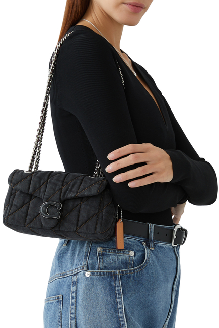 Quilted Denim Tabby Shoulder Bag 20