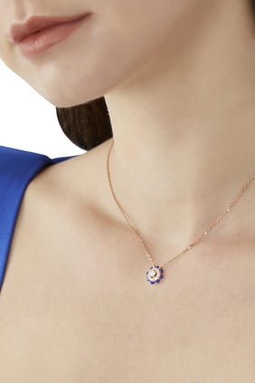 Lapis Lazuli and Diamond Necklace, 18k Rose Gold