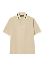 Cotton Polo Shirt with Embroidery