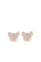 Enamel Butterfly Stud Earrings