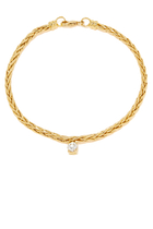 Floating Diamond Bracelet, 18k Yellow Gold & Diamond