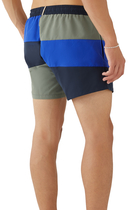 Color-Blocked Recycled Material Swim Shorts