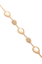 Serpent Bohème 18K Yellow Gold 5 Motif Mother of Pearl and Diamond Bracelet