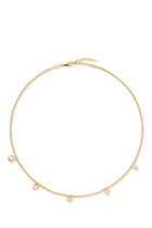 Charm Drop Necklace, 18k Gold-Plated Sterling Silver