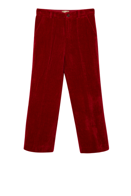 Velvet Trousers With Patch