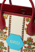 Gucci 100 Small Tote Bag in Ivory Jacquard