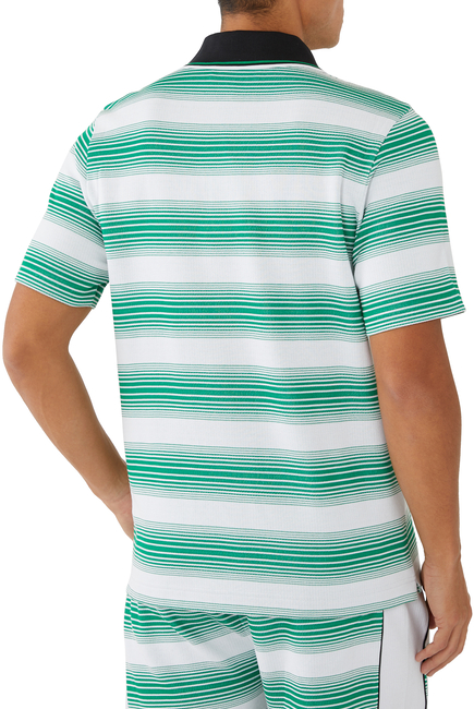 Striped Interlock Polo Shirt